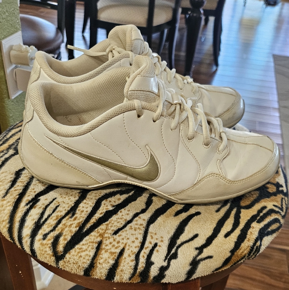 Nike White and Gold Sneakers Zumba